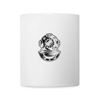 Klassischer Taucherhelm im Retro-Illustrationsstil - Tasse - Weiß - Vorne