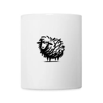 Dessin de mouton ludique dessin animé dessin au trait - Mug blanc - blanc - Devant