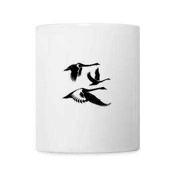 Groupe de cygnes chanteurs volants - Mug blanc - blanc - Devant
