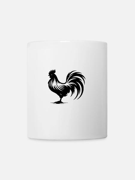 Klassicher Bauernhof Gockel - Tasse - Weiß