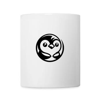 Minimalistische Pinguinzeichnung mit Comic-Charme - Tasse - Weiß - Vorne