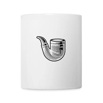 VIntage Tabak Pfeife mit Tradition und Stil - Tasse - Weiß - Vorne