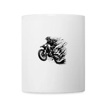 Motocross Sprung Action und Schmutz pur - Tasse - Weiß - Vorne