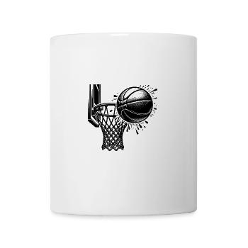 Basketball hoop with basketball - Mug - white - Front