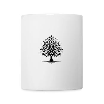 Abstrakter Baum als spirituelles Ornament - Tasse - Weiß - Vorne
