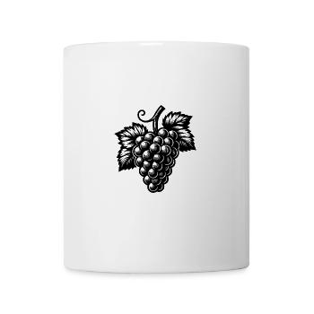 Dekoratives Traubenbündel im Retro-Stil - Tasse - Weiß - Vorne
