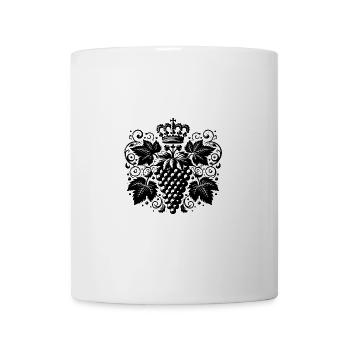 Weinfest Krönung Traubenmotiv und Krone - Tasse - Weiß - Vorne