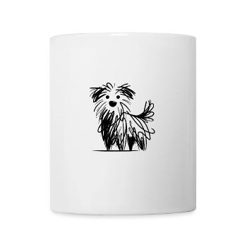 Minimalist Dog Sketch in Chaotic Lines - Mug - white - Front