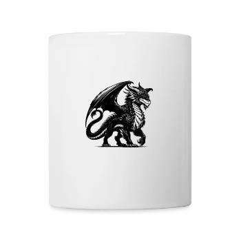 Freundlicher Drache Tattoo Style mit Flügeln - Tasse - Weiß - Vorne