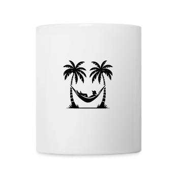 Hängematte Freizeit unter Palmen am Meer - Tasse - Weiß - Vorne