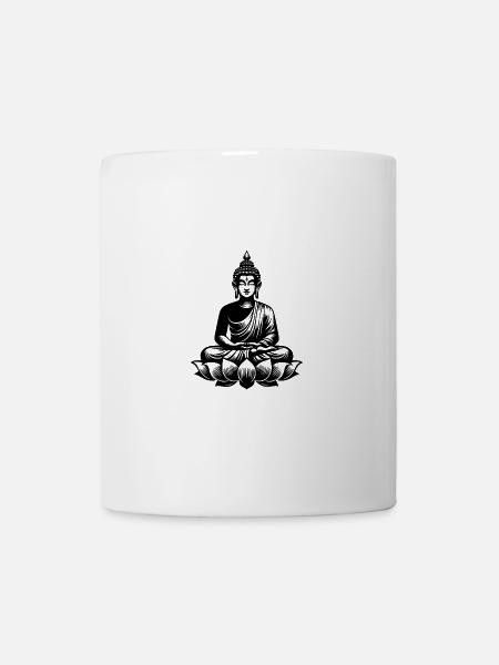 Ruhender Buddha Konzentration Yoga Meditation - Tasse - Weiß