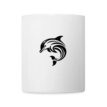 Elegant dynamic dolphin in leap - Mug - white - Front