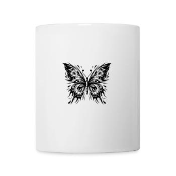 Exotischer Schmetterling Tinten Tattoo Style - Tasse - Weiß - Vorne