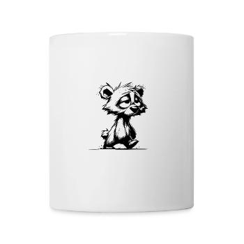 A very tired fuzzy bear after getting up - Mug - white - Front