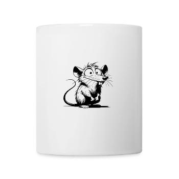 Niedliche Ratte mit großen Augen und Ohren - Tasse - Weiß - Vorne