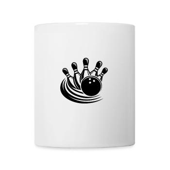 Bowling Präzisionssport Bowlingkugel räumt Pins - Tasse - Weiß - Vorne