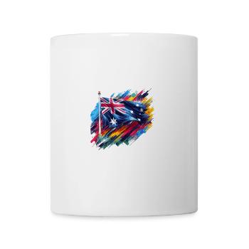 Drapeau australien en couleurs - Mug blanc - blanc - Devant