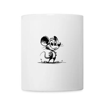 Souris d’enfant fière avec d’énormes oreilles - Mug blanc - blanc - Devant