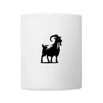 Portrait de chèvre avec des cornes - Mug blanc - blanc - Devant