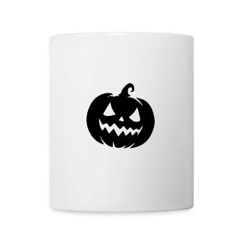 Freche magische Kürbis Laterne mit frechem Grinsen - Tasse - Weiß - Vorne