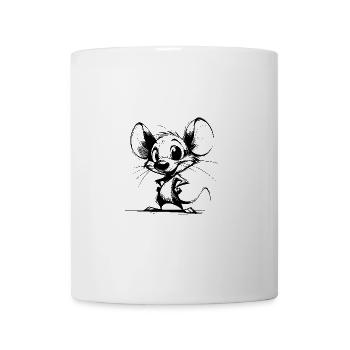 Cute Kids Mouse with Big Eyes and Ears - Mug - white - Front