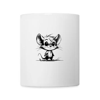 Mouse Baby and Ears Drawing Style Pencil - Mug - white - Front