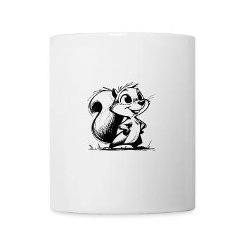 Funny Squirrel Pencil Stroke Drawing - Mug - white - Front