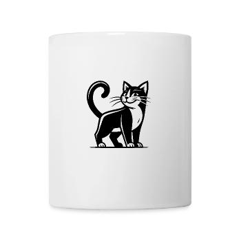 Clever cat with a smartass look - Mug - white - Front