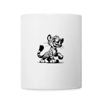 Leopard Baby Kids Pencil Drawing - Mug - white - Front