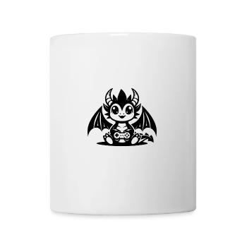 Little Kid Dragon with Horns and Controller - Mug - white - Front