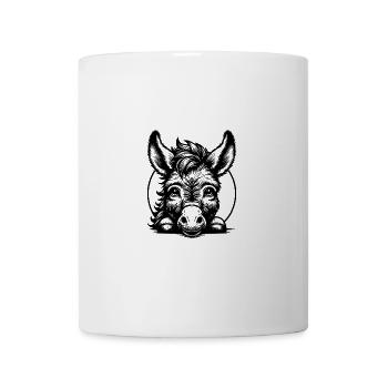 Niedliche Esel Zeichnung mit feinen Details - Tasse - Weiß - Vorne