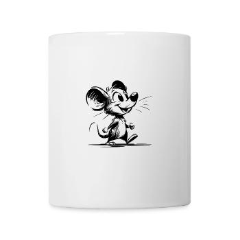 Kids Mouse with Big Ears Pencil Sketch Style - Mug - white - Front