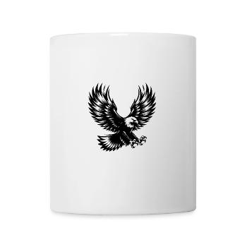 Kraftvoller Adler Vogel mit ausgebreiteten Flügeln - Tasse - Weiß - Vorne
