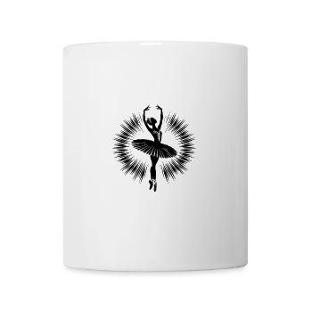 Ästhetische Tanzillustration einer Ballerina - Tasse - Weiß - Vorne