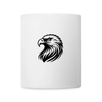 Majestic eagle head with detailed lines - Mug - white - Front