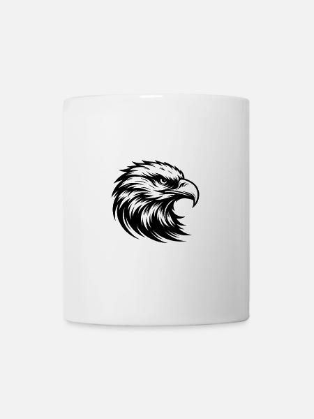 Eleganter Greifvogel als kraftvolle Tiergrafik - Tasse - Weiß