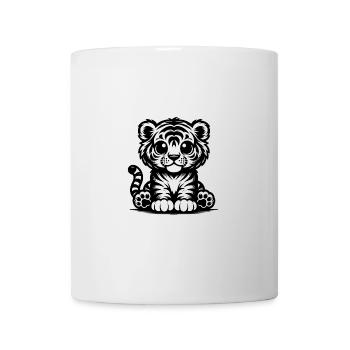Cute Little Kids Tiger with Stripe Pattern - Mug - white - Front