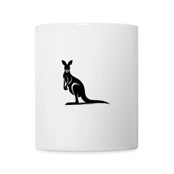 Elegant kangaroo silhouette stylized animal motif - Mug - white - Front