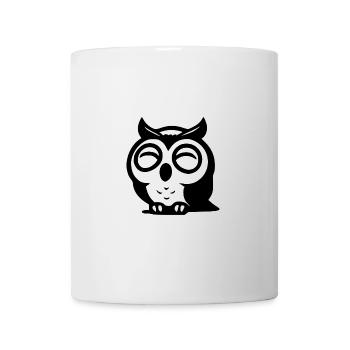 Kleine knuffige Eule Design mit großen Augen - Tasse - Weiß - Vorne