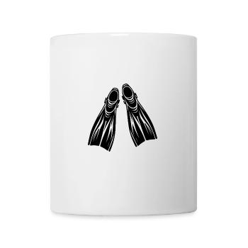 Scuba Fins Tattoo Logo Style - Mug - white - Front