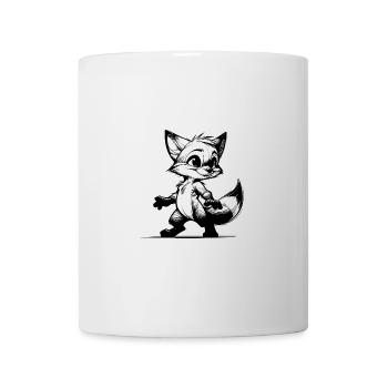 Clever Fox Sly Fox Croquis de dessin - Mug blanc - blanc - Devant