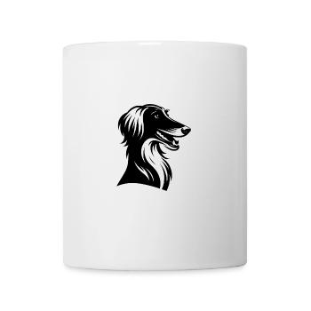 Proud Dog Head Afghan Greyhound Portrait - Mug - white - Front