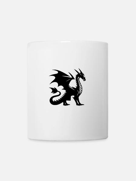 Fantasy Drache mit Flügeln aus dem Mittelalter - Tasse - Weiß