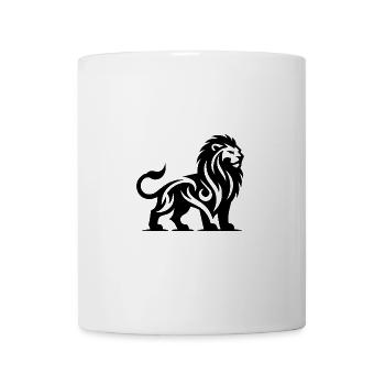 Tribal Löwe mit wilder Mähne - Tasse - Weiß - Vorne