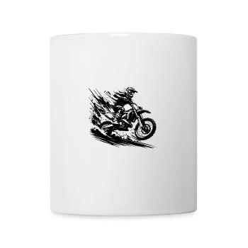 Motocross Sprung Action Piste und Dreck pur - Tasse - Weiß - Vorne