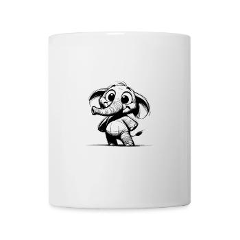 Elephant baby with huge trunk and eyes - Mug - white - Front
