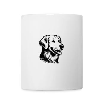 Loving Golden Retriever Dog Portrait - Mug - white - Front