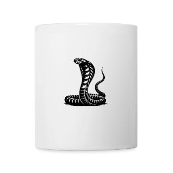 Cobra Schlange Nackenschild Drohhaltung Design - Tasse - Weiß - Vorne