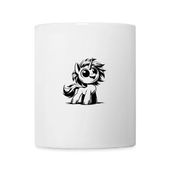 Magische Mähne, frecher Blick Einhorn in Sicht - Tasse - Weiß - Vorne