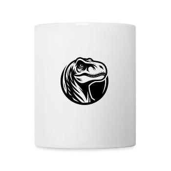 Gefährlich Grinsender Raptor Tattoo Logo Style - Tasse - Weiß - Vorne